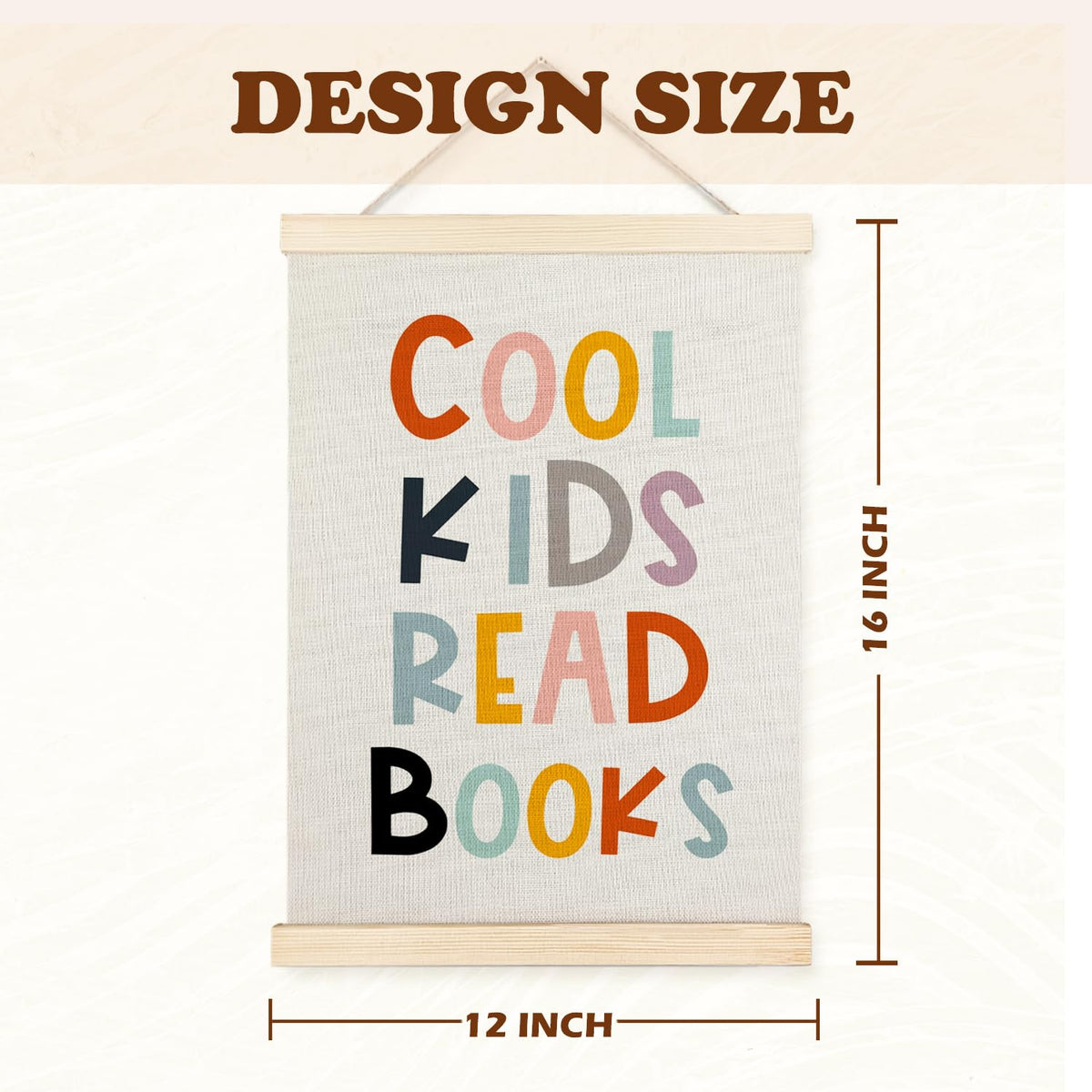 Supwhd Reading Wall Art, Cool Kids Read Books Wall Art Poster, Classroom Wall Decor, Reading Corner Decor, Reading Posters for Classroom Kids Room Playroom Nursery, 12x16 Inches