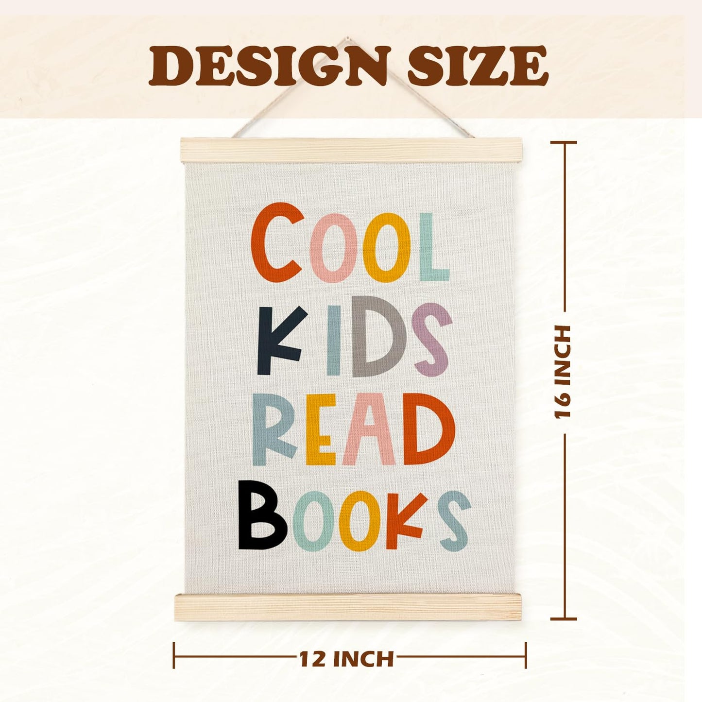 Supwhd Reading Wall Art, Cool Kids Read Books Wall Art Poster, Classroom Wall Decor, Reading Corner Decor, Reading Posters for Classroom Kids Room Playroom Nursery, 12x16 Inches