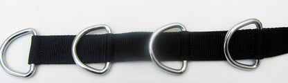Stirrup Handle with 4 D-Rings Adjustable Cable Machine Attachment Power Sports (Sold Single)