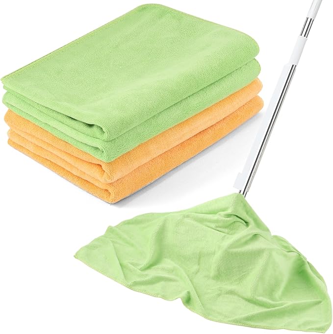 4 Pack Extra Large Microfiber Cleaning Cloths 20"x30", Lint-Free Reusable Towels