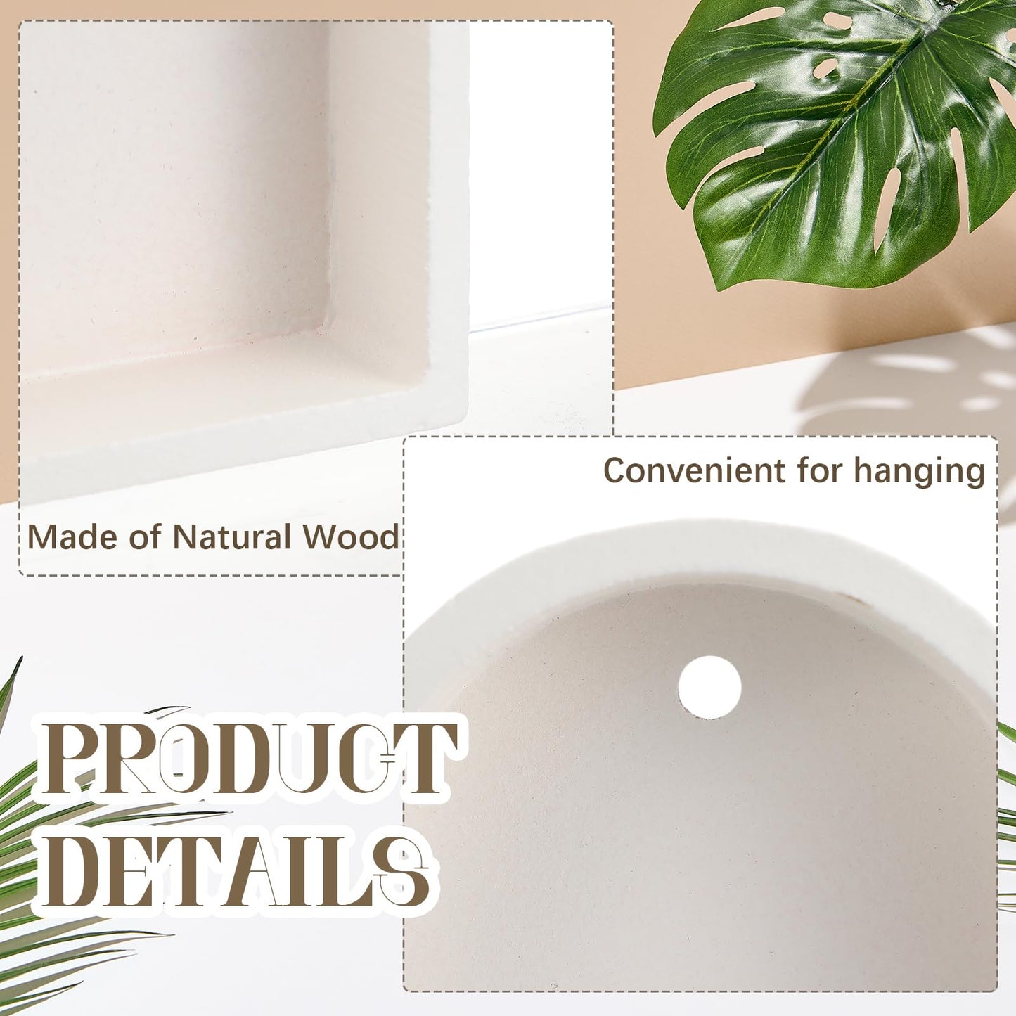 Ripeng 4 Pcs Tiny Arch Shelf 3.5 x 2.5 Inch Mini Floating Wall Shelves Small Wall Shelf Boho Farmhouse and Retro Storage for Bedroom Living Room Kitchen Bathroom Picture Frames Plants