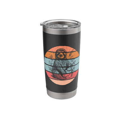 Sloth Birthday Cake Candle Floral Animal Cute Relaxed Calm Stainless Steel Insulated Tumbler