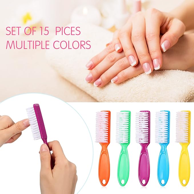 Patelai 15 Pieces Nail Brush Handle Grip