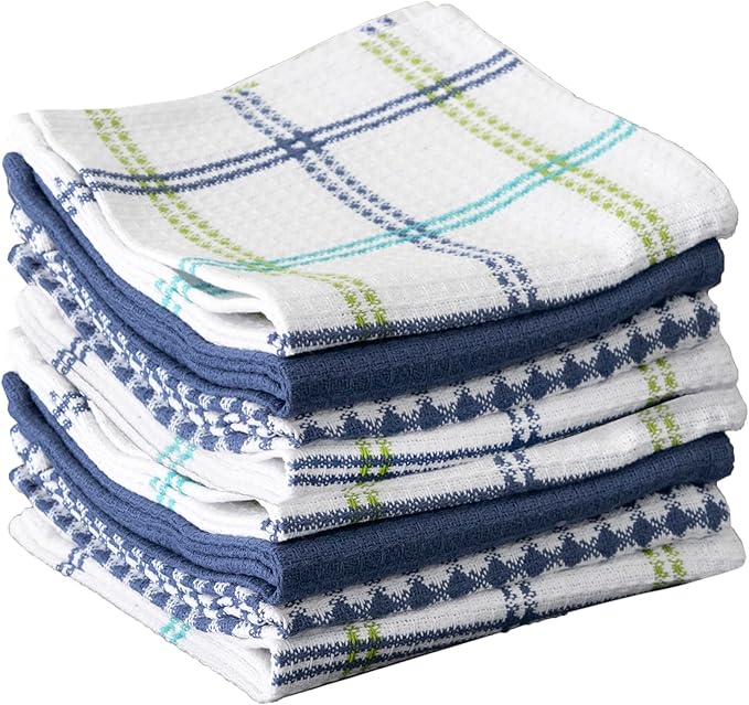 T-Fal Premium Waffle Dish Cloths, Super Soft Long Lasting 100% Cotton Flat