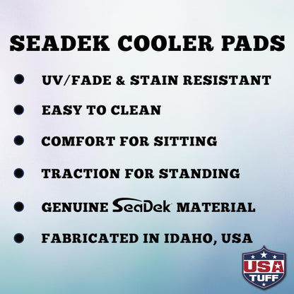 USATuff SeaDek EVA Mat Cooler Pad fits YETI 65 Tundra | Peel & Stick Application | Non Slip Comfort Accessories - 24" Fish Measuring Ruler (Mocha-Black)