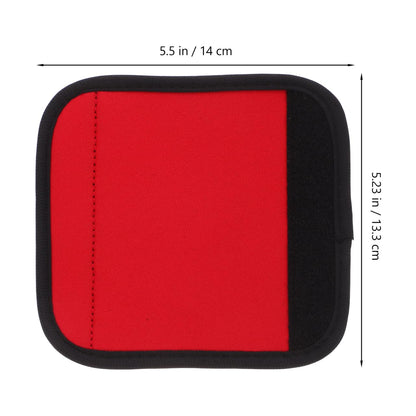 HANABASS 2 Pack Barbell Grip Pads, Red Polyester Dumbbell Handle Wraps for Weightlifting, Pull Up Bars, Powerlifting and Home Gym Training
