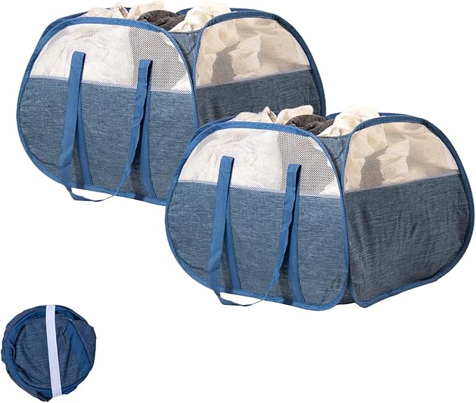 Collapsible Laundry Basket, 90L Foldable Pop-up Laundry Hamper