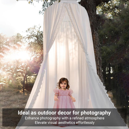 Children Bed Canopy Round Dome, Nursery Decorations, Mosquito Net, Kids Princess Play Tents, Room Decoration for Baby