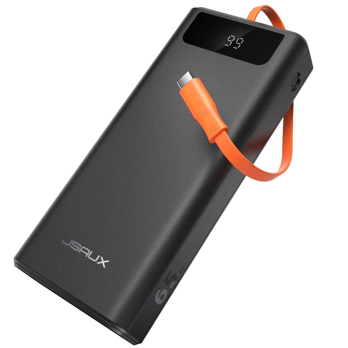 JSAUX Power Bank 20000mAh 65W with USB C Charging Cable, USB C Laptop Portable Charger PD3.0 External Battery Pack for Steam Deck, iPhone 17/16/15/14, MacBook Pro, iPad Pro, Galaxy S24, ROG Ally (X)