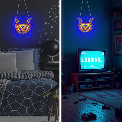 Babymiu Blue Cute Animal Led Lamp Neon Sign Room Decor. Cartoon Christmas Gifts Merch Party Supplies for Sign Wall Art Decoration Acrylic USB Powered Unique Night Light Living Kids Room Shop Bar