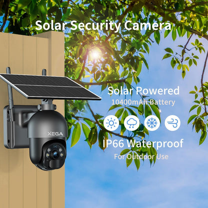 Xega 4G Cellular Security Camera Solar Outdoor & 4G Cellular Trail Camera Solar