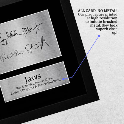 HWC Trading Jaws Gift Signed FRAMED A4 Printed Autograph The Cast Gifts Photo Display