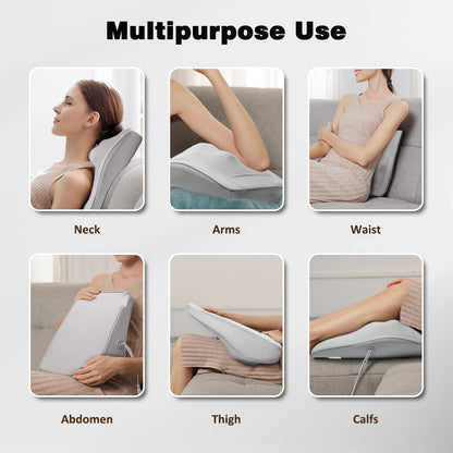 Boriwat Back Massager with Heat, 3D Kneading Massage Pillow for Back, Neck, Shoulder, Leg Pain Relief Deep Tissue, Gifts for Women Men Mom Dad
