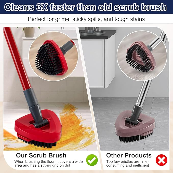 Scrubber Mop Head for Ocedar, Upgrade Scrub Brush for Ocedar, Spin Mop Scrub