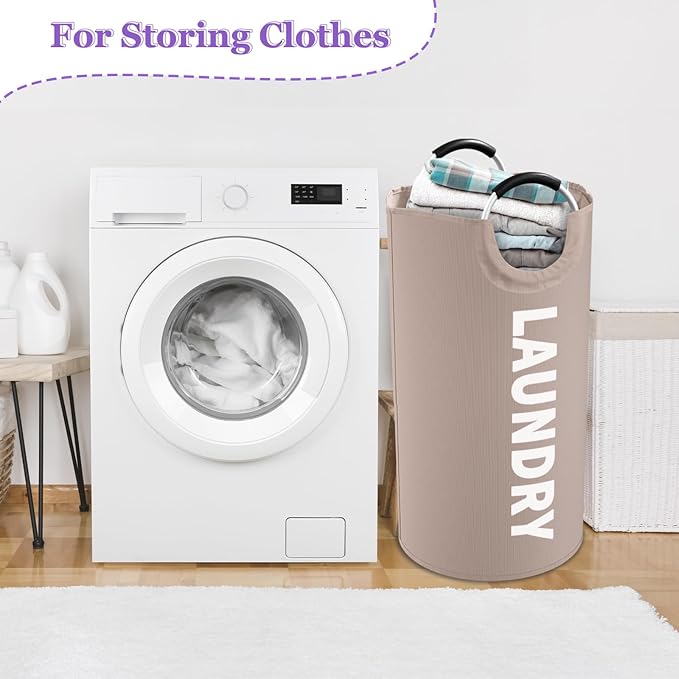 95L Folding Laundry Basket for Singles, Large Laundry Hamper