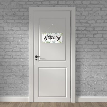rdejxgvl Rustic Welcome Decor, Decorative Hanging Wall Plaque Wood Sign, Spring Sign 13, 30X15cm, Welcome Sign for Front Door Porch, Farmhouse Home Decor