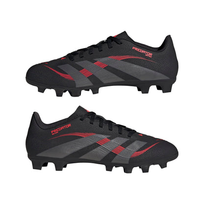 adidas Unisex Predator Club Firm Multi Ground Football Boots, Core Black/Grey Four/Lucid Red, 10 UK