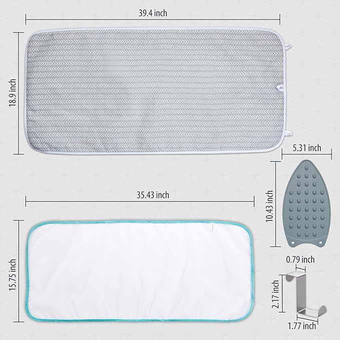Seiritex Ironing Mat, Portable Ironing Pad 39.4 x 18.9 inch Table Top Iron