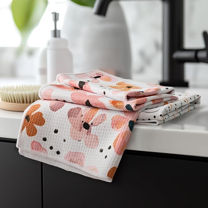 RECYCO Waffle Kitchen Towel Set of 2