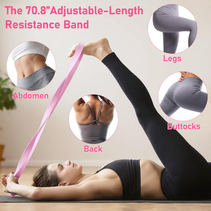 Pilates Kit for Home Workouts, Pilates Essentials Kit for Women, Better Me Pilates Kit,Pilates Equipment with 14.5"Pilates Ring Set,9" Yoga Ball,Cooling Towel,6 Pilates Resistance Bands for Stretching