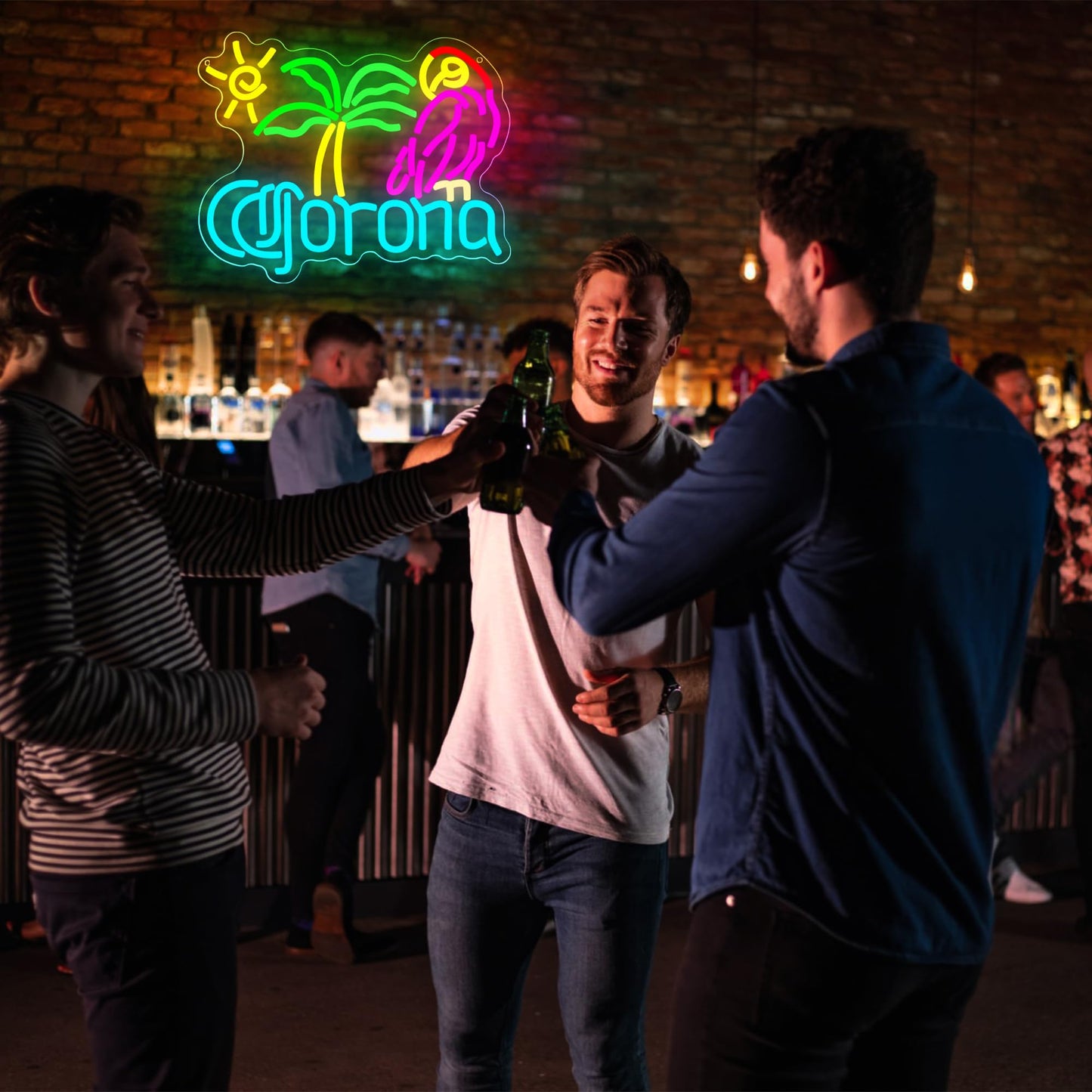 Parrot Palm Tree Neon Sign for Wall Decor Beer Neon Light for Man Cave Bar LED Light Up Sign for Home Bar Club Restaurant Summer Beach Party Birthday Gift Christmas Art Size 11.6 * 14.2In(ZYLD282)