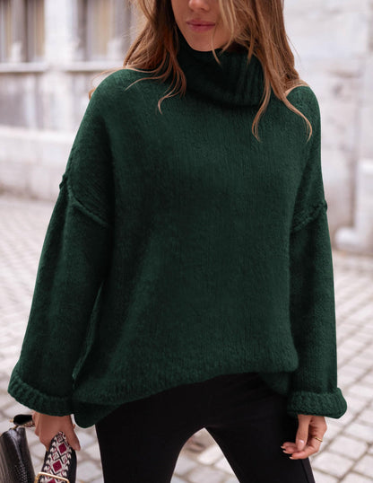 PRETTYGARDEN Oversized Sweaters for Women 2025 Chunky Turtleneck Sweater Fall Clothes Long Sleeve Tops Winter Clothing