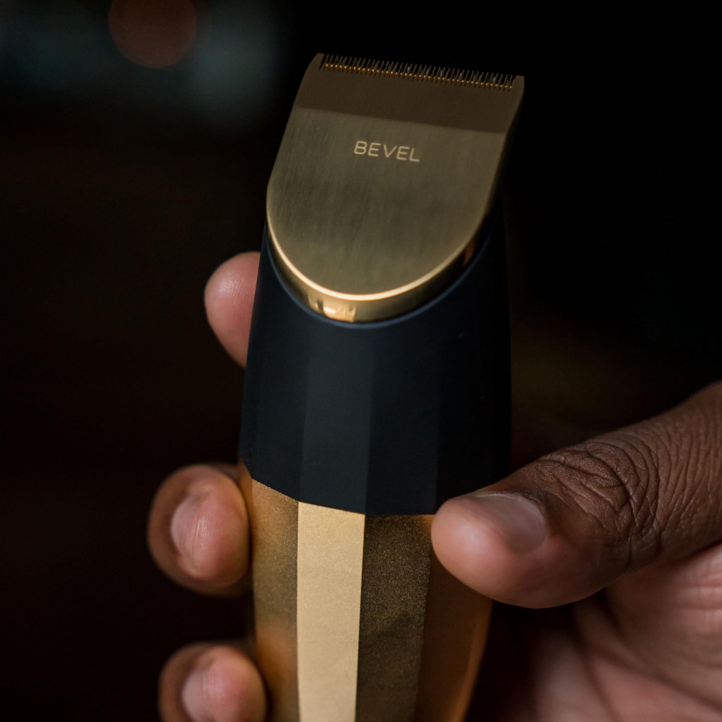 Bevel Beard Trimmer for Men - Black Edition Cordless Trimmer, 8 Hour Rechargeable Battery Life, Tool Free Adjustable Zero Gapped Blade, Barber Supplies, Mustache Trimmer
