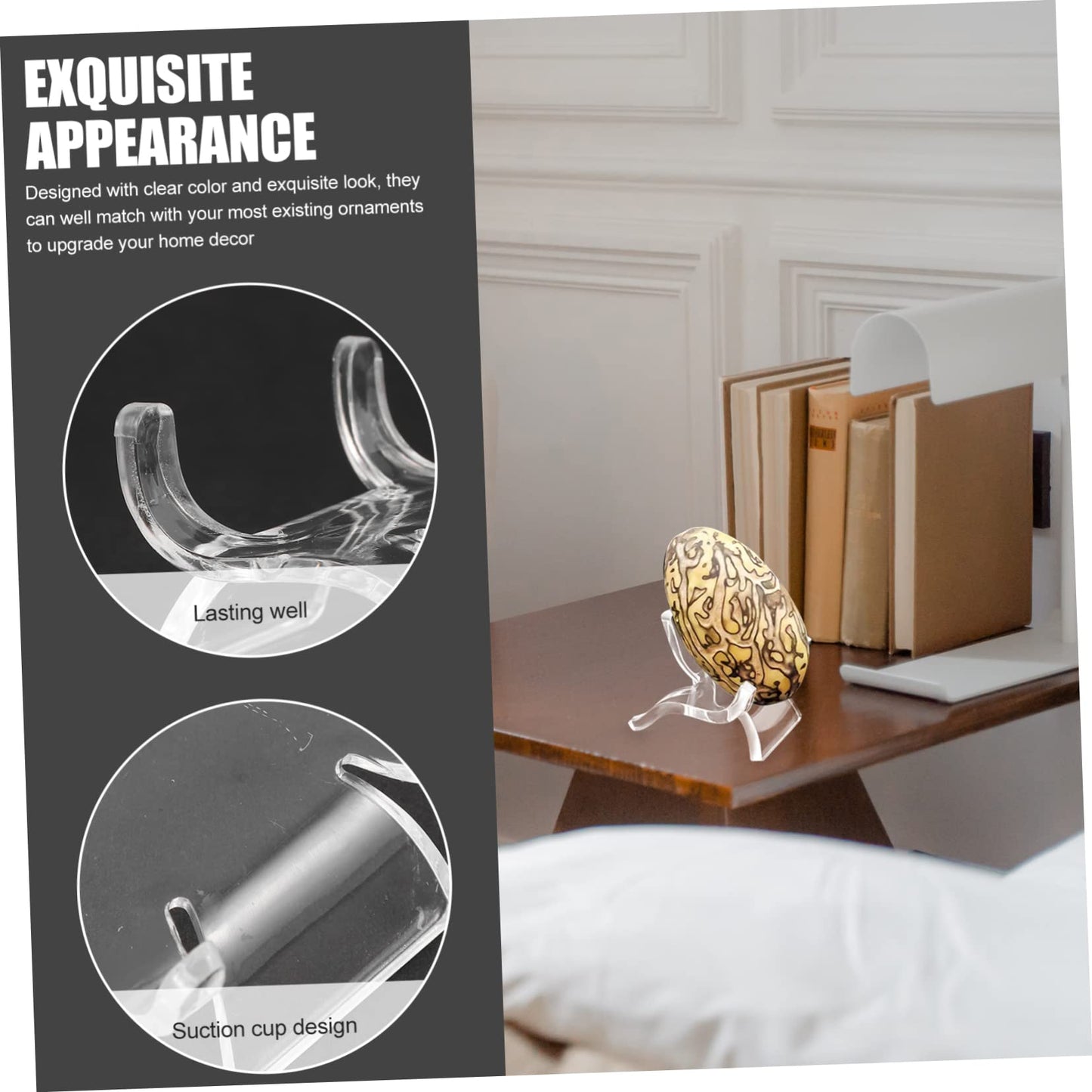 PRETYZOOM 20pcs Crystal Display Rack Plastic Showing Stand for Geodes Minerals Stones Rock Display Collection Shelves