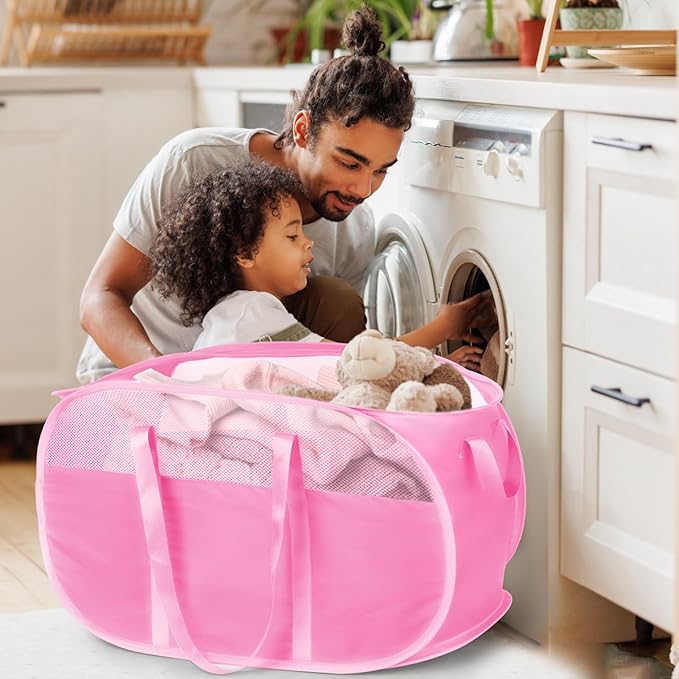 100L Collapsible Laundry Baskets, Tear Proof Pop Up Laundry Hamper