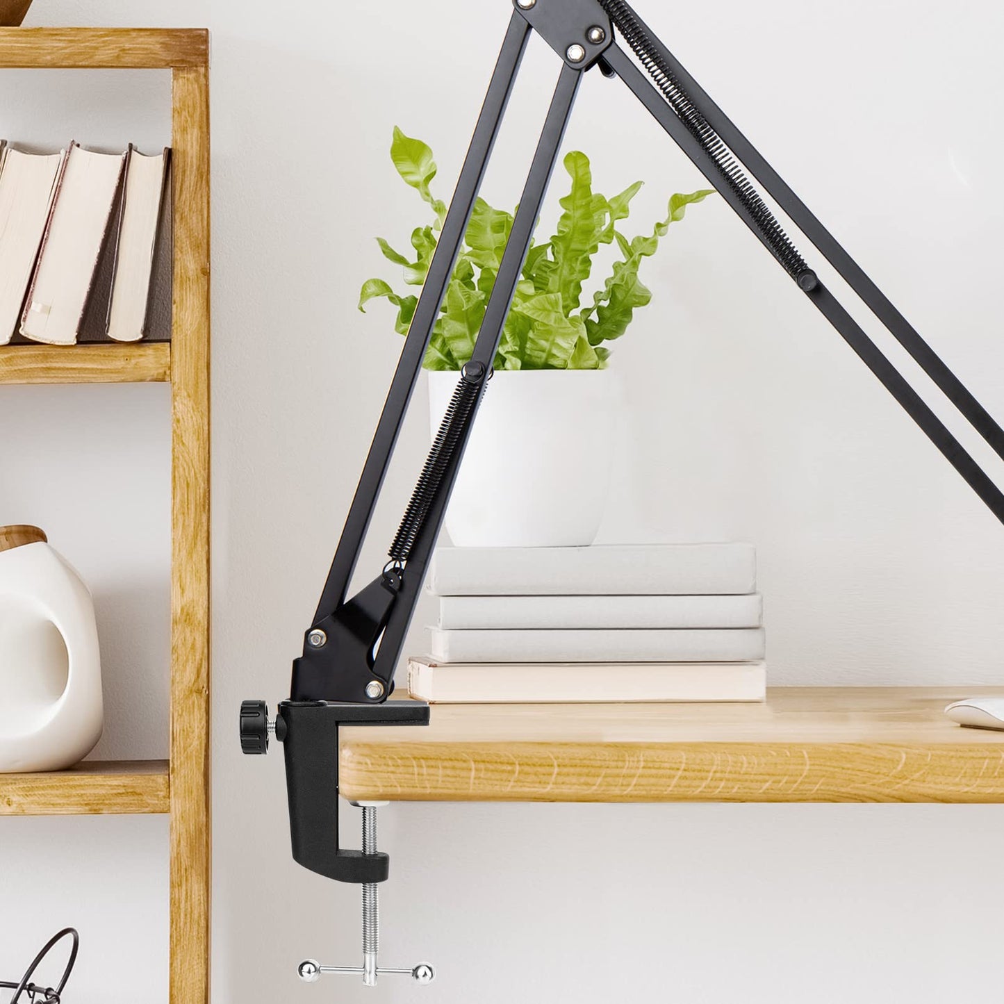 Metal Desk Clamp For Microphone Suspension Boom Scissor Arm Stand Holder with Adjustable Screw by SUNMON