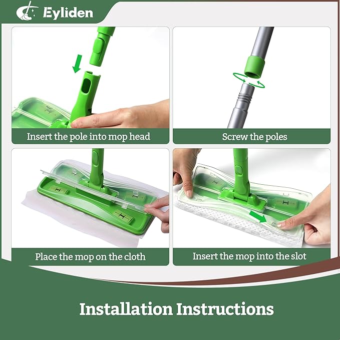 Eyliden Sweeper Mop with 36 Refills