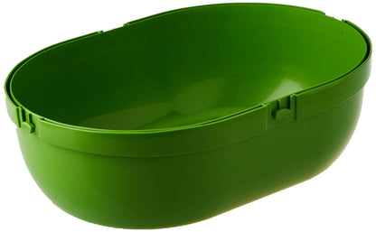 Out & About Medium Plastic Dog Carrier in Green Portable Outdoor Case Ventilated Heavy Duty Hard Sided Sturdy Secure Pet Travel Cage 36L x 26W x 25H