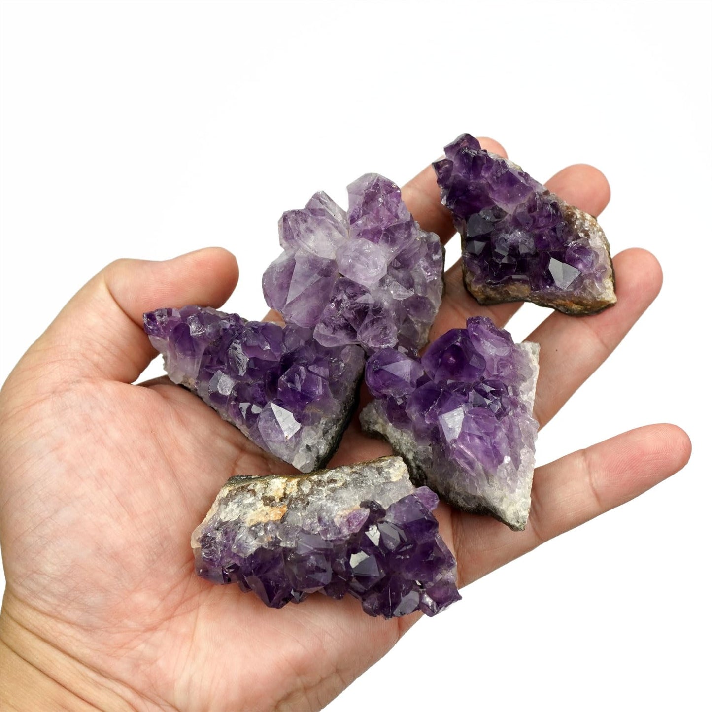Sisamn Raw Amethyst Geode Cluster 1 Pc Natural Amethyst Crystal Rock Irregular Real Healing Crystal for Home Decor Specimen