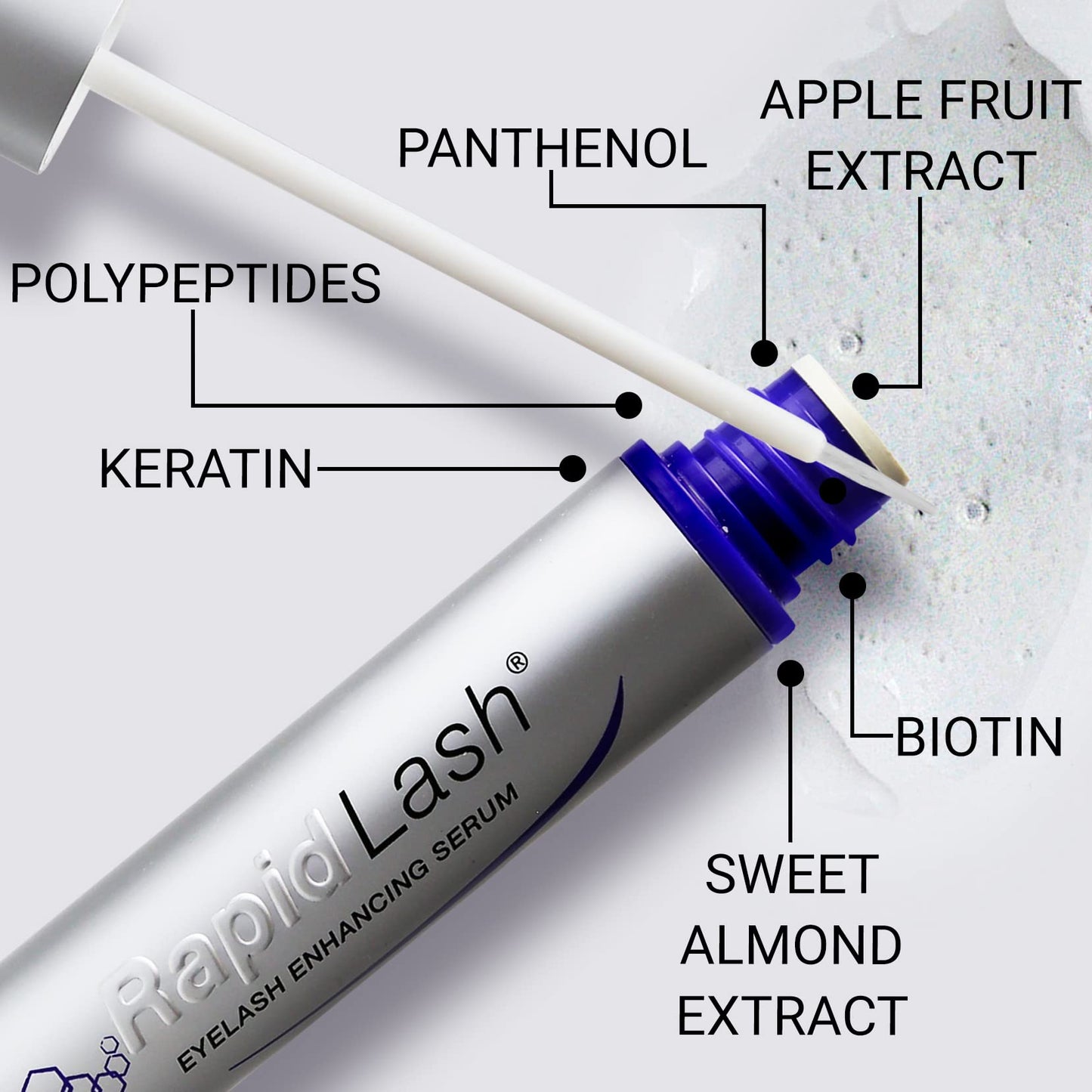 RapidLash Eyelash Enhancing Growth Serum for Longer, Thicker Lashes, 3 ml (Pack of 1)