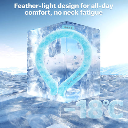 Cooling Neck Wrap for Summer Heat Relief, Wearable Ice Neck Cooler Ring with Quick Freeze Gel, Reusable Hands-Free Cold Band Lasts Up to 5 Hours for Outdoor, Yardwork, Workouts