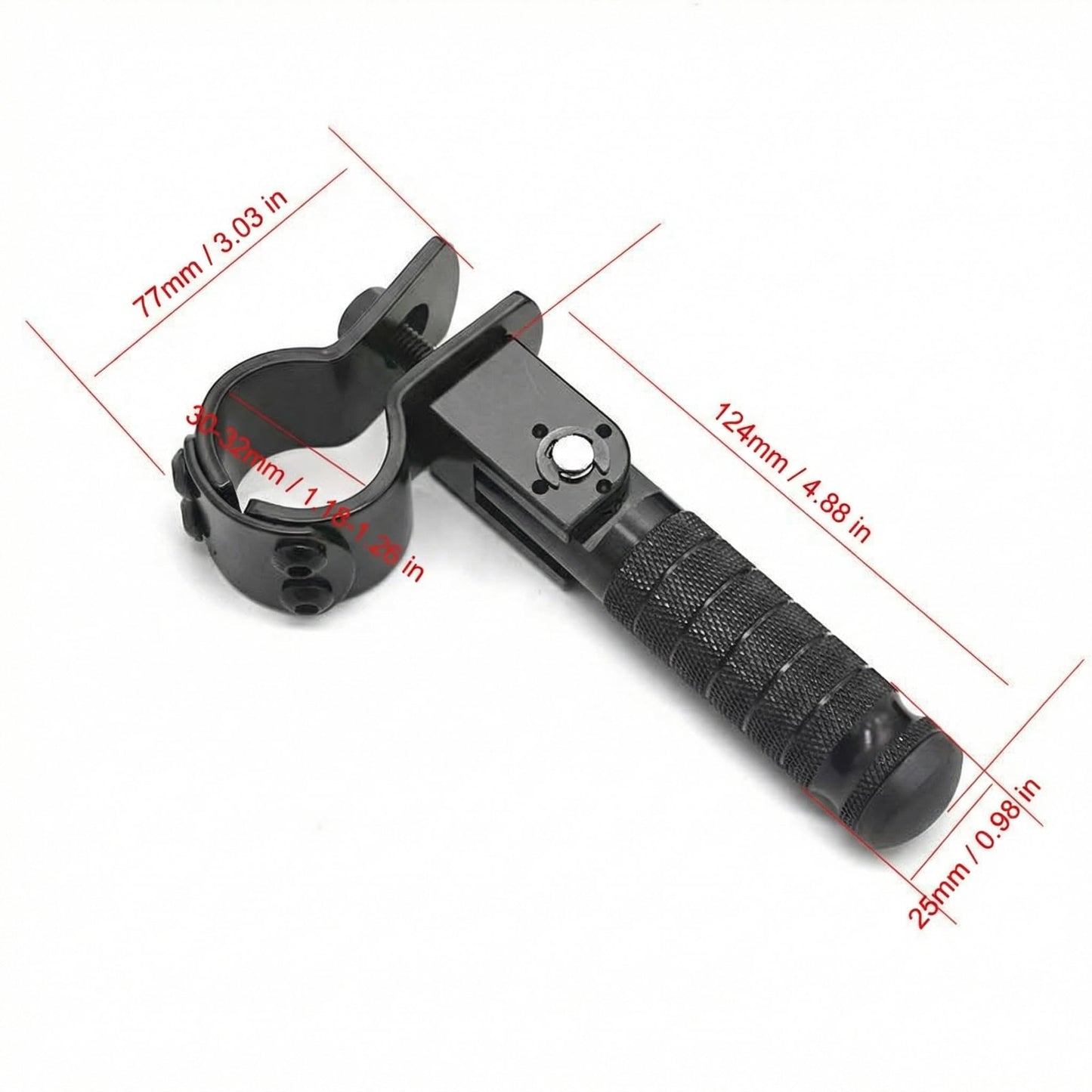 M8 Foldable Motorcycle Foot Pegs 2 Pack CNC Aluminum Footrest, 90° Fold Design Fits Mini Bike, Ebike, Dirt Pit Bike, Universal Passenger Rear Foot Pegs for Most Motorbike & Balance （Bike）