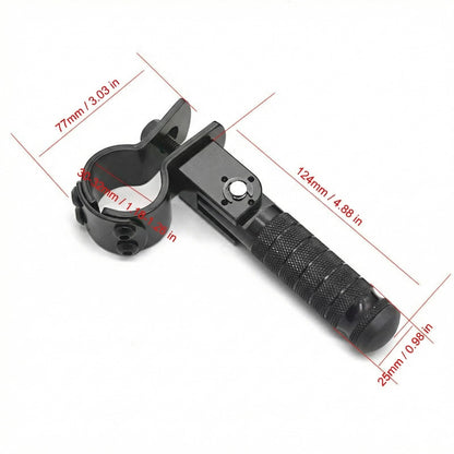 M8 Foldable Motorcycle Foot Pegs 2 Pack CNC Aluminum Footrest, 90° Fold Design Fits Mini Bike, Ebike, Dirt Pit Bike, Universal Passenger Rear Foot Pegs for Most Motorbike & Balance （Bike）