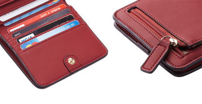 Toughergun Wallet Women Rfid Blocking Small Compact Bifold Luxury Leather Pocket Wallet Ladies Mini Purse with ID Window