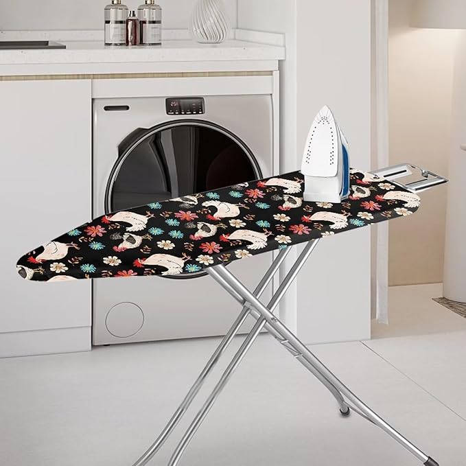 Chicken Floral Ironing Board Cover and Pad Full Size Ironing Mat