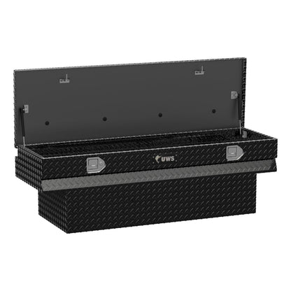 UWS EC20342 60-Inch Gloss Black Heavy-Wall Aluminum Notched Truck Storage Box, RigidCore Lid