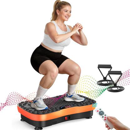 AXV Vibration Plate Fitness Platform Exercise Machine Vibrating Shaking Full Body Shaker Workout Vibrate Stand Shake Board Sport for Weight Loss Fat Burner for Gym Home Office