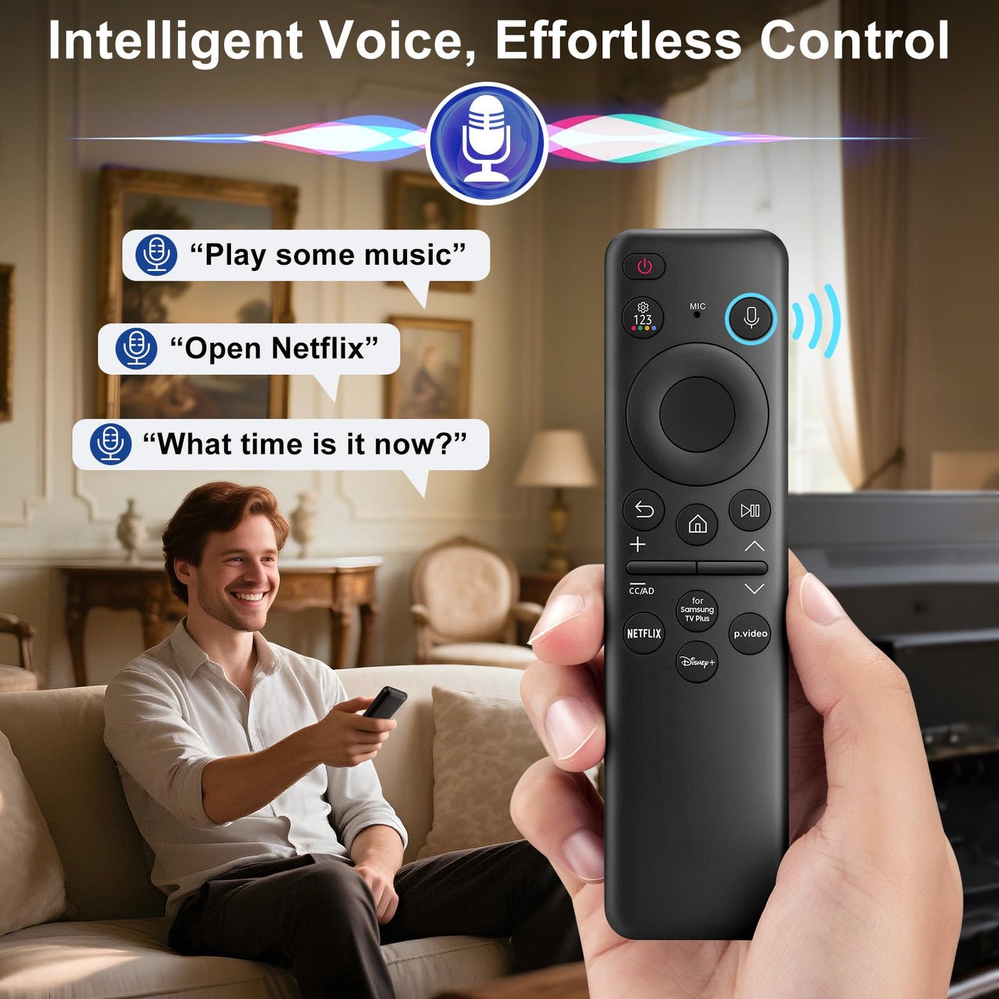 Voice Remote Only for TCL-Google-TV-Remote-Control Replacement,RC813 Remote Compatible with TCL 4k QLED/UHD/QD-Mini LED Series Smart TVs(Not for Fi & Roku TVs)