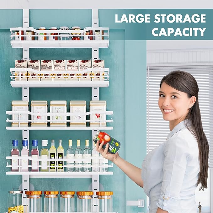Over The Door Pantry Organizer，6-Tier Over The Door Organizer