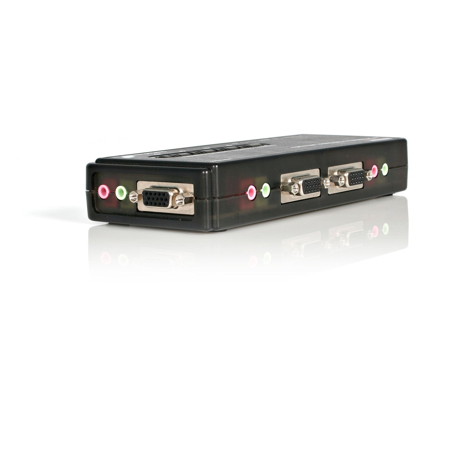 StarTech.com 4 Port Black USB KVM Switch Kit with Cables and Audio - desktop KVM Switch - VGA KVM Switch - USB KVM Switch 4 Port (SV411KUSB)