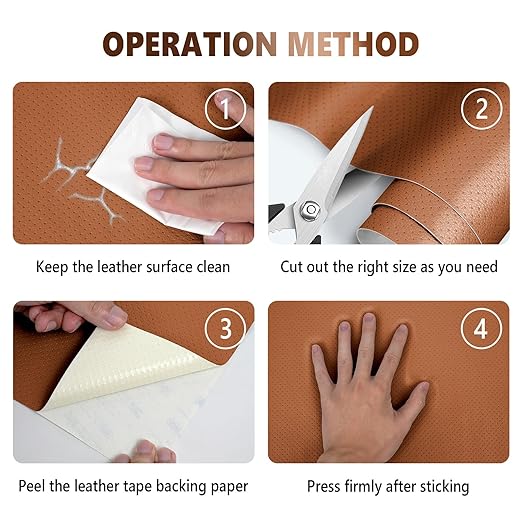 Leather Repair Patch, Breathable Perforated Self Adhesive Repair Patch