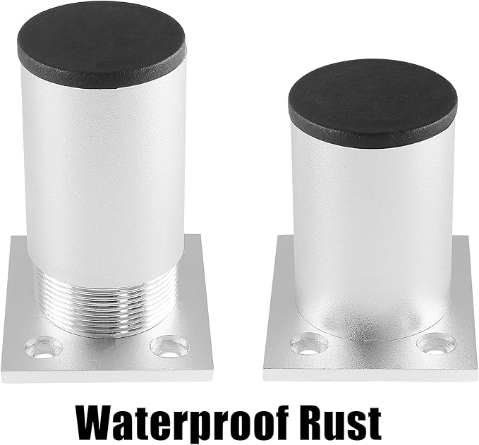 Set of 4 Furniture Legs 2.36 Inch, Adjustable Aluminum Alloy Cabinet Legs