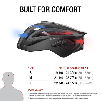 Sena R2 / R2 EVO / (Alexa Built-in) only R2X, Smart Bluetooth and Mesh Intercom Communications Road Cycling Helmet