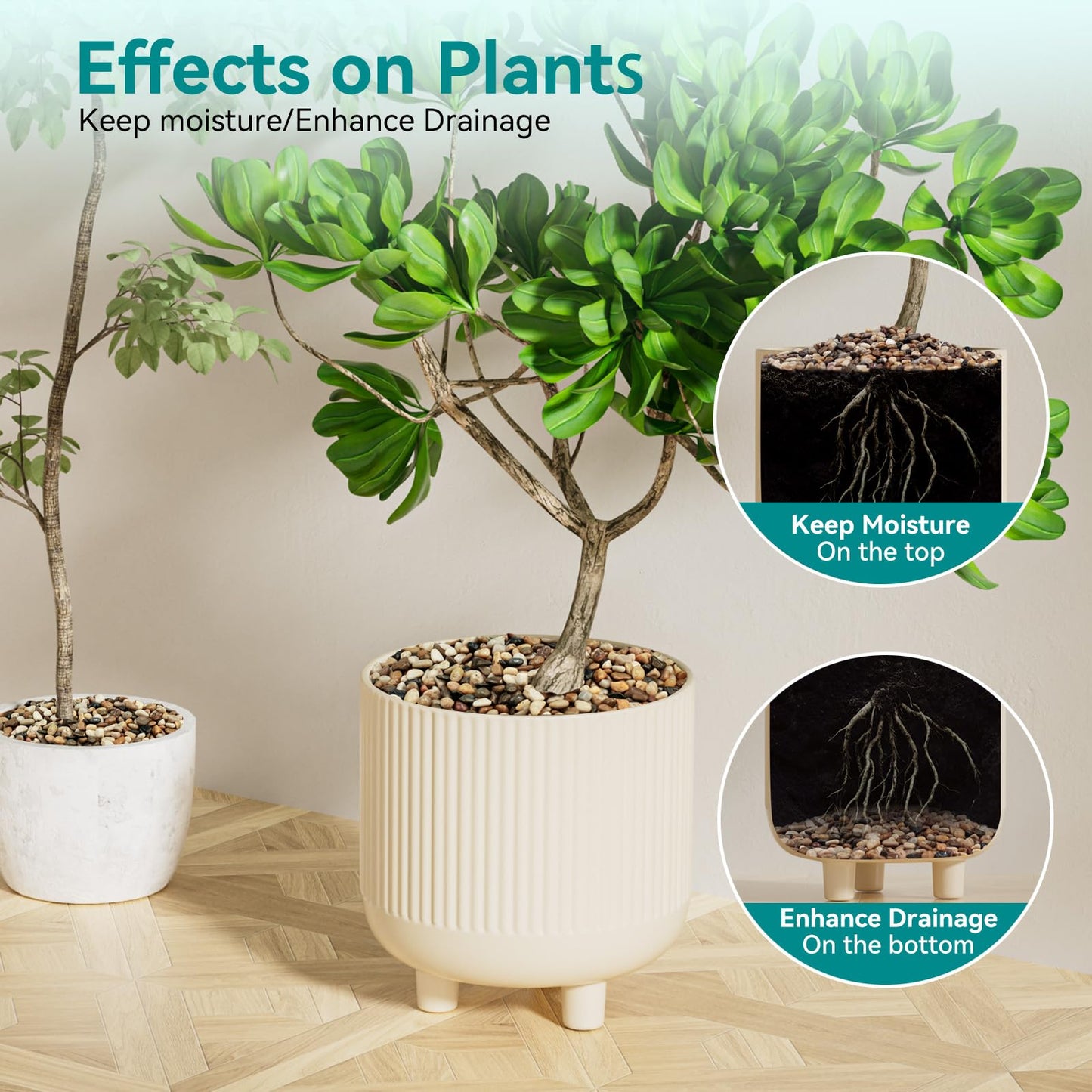 Rahato 5 lbs Pebbles for Indoor Plants, Vase, Succulent, 3/8" Gravel for Plants, Pots Indoor, Bamboo Rocks for Bamboo Plants, Decorative Small River Rock, Highly Polished