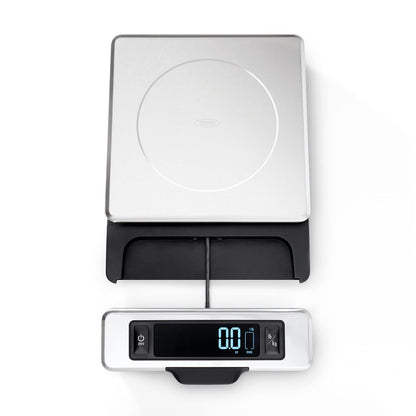 OXO Good Grips Thermocouple Thermometer & Good Grips 11-Pound Stainless Steel Food Scale with Pull-Out Display