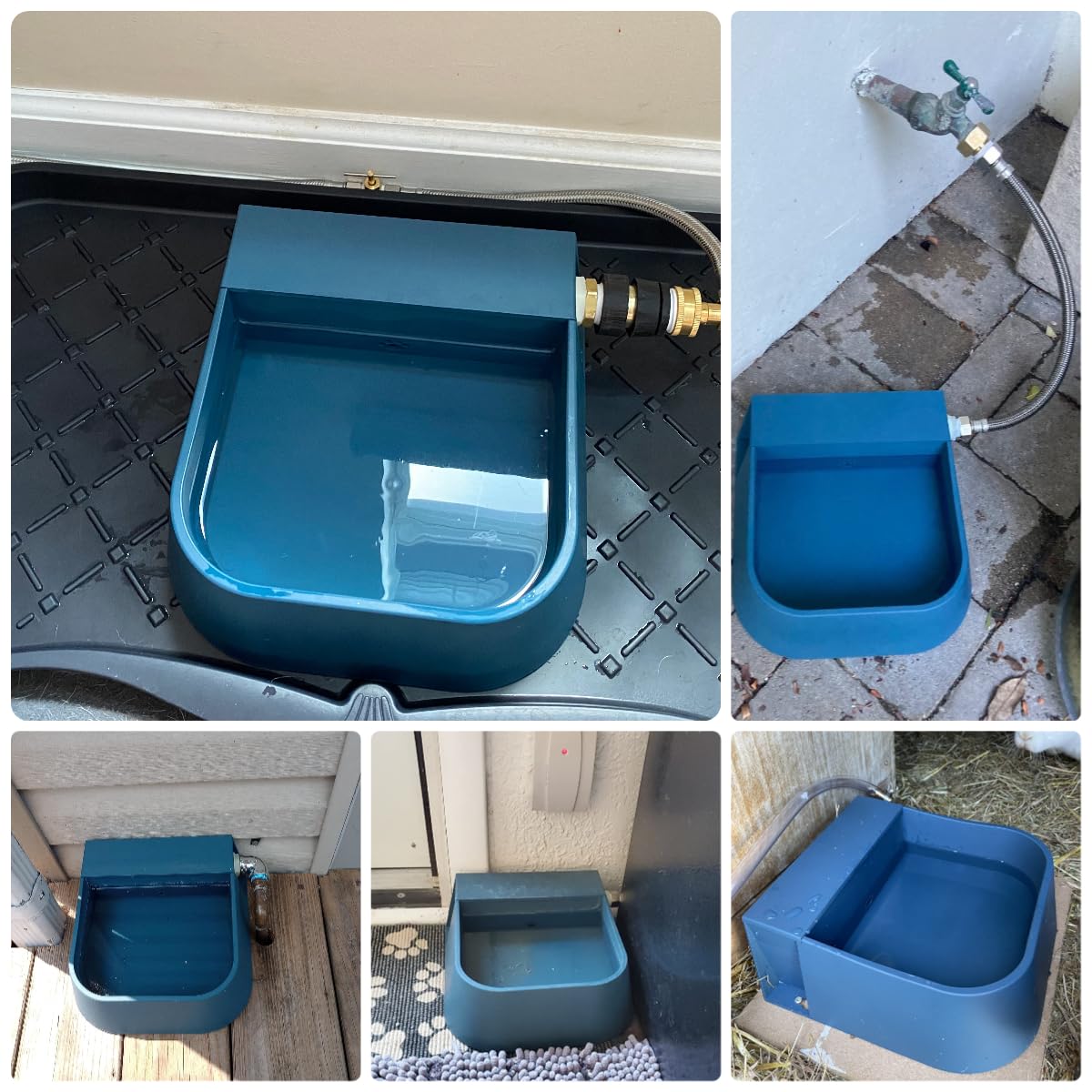 Namsan Automatic Dog Water Bowl with Float Valve 2L Pet Water Trough Water Feeder Anti-Splash Anti-Overflow Float Bowl for Dog Cat Sheep Chickens